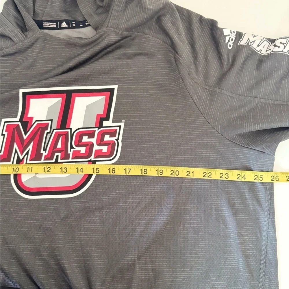 adidas Gray UMass Long Sleeve Tee